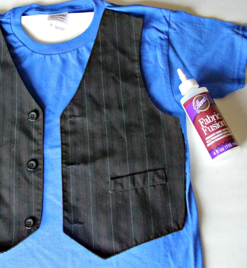 hoàn thành một chiếc áo vest từ áo thun trẻ em