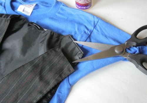 cắt áo vest để gián vào áo thun cho bé