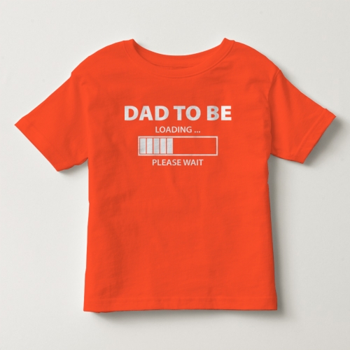 TNF7005- Áo thun trẻ em tay ngắn in chữ Dad To Be  (cam cà rốt)