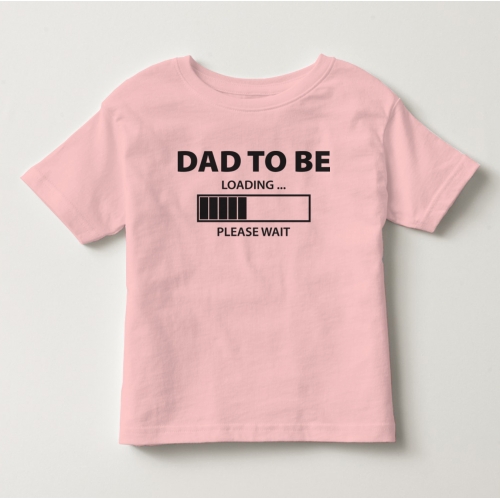 TNF7007- Áo thun trẻ em tay ngắn in chữ Dad To Be  (hồng cam)