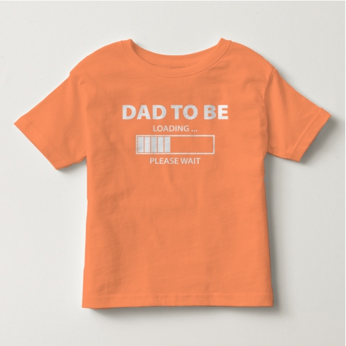 TNF7005- Áo thun trẻ em tay ngắn in chữ Dad To Be  (cam cà rốt) [CLONE]