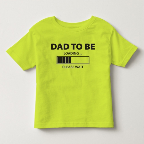 TNF70011- Áo thun trẻ em tay ngắn in chữ Dad To Be  (vàng chanh)