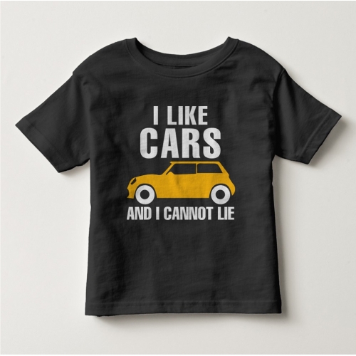 TNE7109 -  Áo thun cổ tròn tay ngắn in chữ I Like Car (Màu hồng phấn)