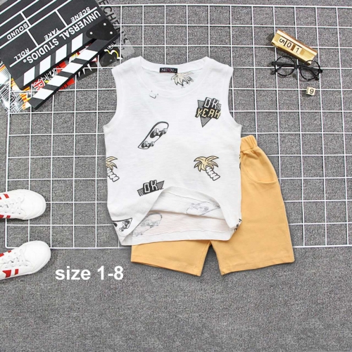 BT220501 - Bộ thun sát nách in họa tiết
