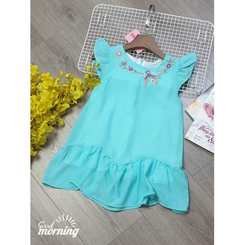 DG190601 - Đầm thời trang thêu cổ