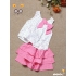 BG2250402- Set Quần váy Tơ sọc - áo bông Cotton
