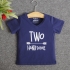 TNE7213 -  Áo thun cổ tròn tay ngắn in chữ Two Handsome ( Màu xanh bơ)