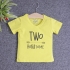 TNE7210 -  Áo thun cổ tròn tay ngắn in chữ Two Handsome ( Màu vàng)