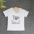 TNE7209 -  Áo thun cổ tròn tay ngắn in chữ Two Handsome ( Màu hồng phấn)