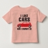 TNE7111 -  Áo thun cổ tròn tay ngắn in chữ I Like Car (Màu vàng chanh)