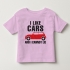 TNE7109 -  Áo thun cổ tròn tay ngắn in chữ I Like Car (Màu hồng phấn)