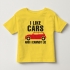 TNE7111 -  Áo thun cổ tròn tay ngắn in chữ I Like Car (Màu vàng chanh)