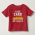 TNE7111 -  Áo thun cổ tròn tay ngắn in chữ I Like Car (Màu vàng chanh)