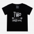 TNE7202 -  Áo thun cổ tròn tay ngắn in chữ Two Handsome ( Màu đen)