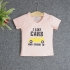 VNE7108 - Áo thun trẻ em cổ tim tay ngắn in chữ I Like Car (Hồng sen)
