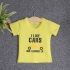 VNE7108 - Áo thun trẻ em cổ tim tay ngắn in chữ I Like Car (Hồng sen)