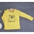 TDE7201 - Áo thun trẻ em cổ tròn tay dài in chữ Two Handsome (Trắng)